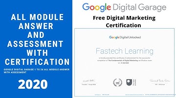 Google Digital Garage Digital Marketing All Module Answer and Assessment with Certification