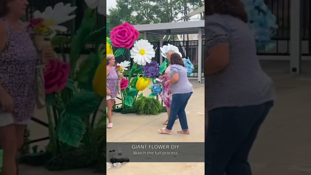 Giant flower assembly is SO satisfying #Shorts