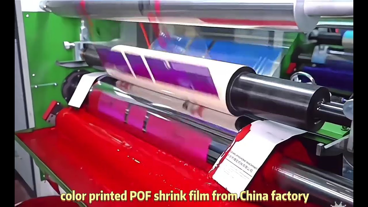 2025 new printed POF film ，polyolefin shrink film，1-10 colors