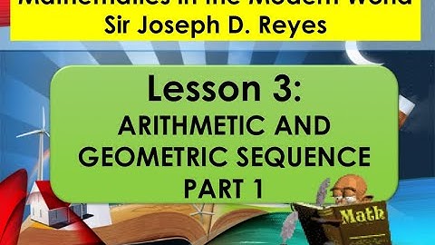 ARITHMETIC AND GEOMETRIC SEQUENCE PART 1 | TAGLISH | MATH IN MODERN WORLD