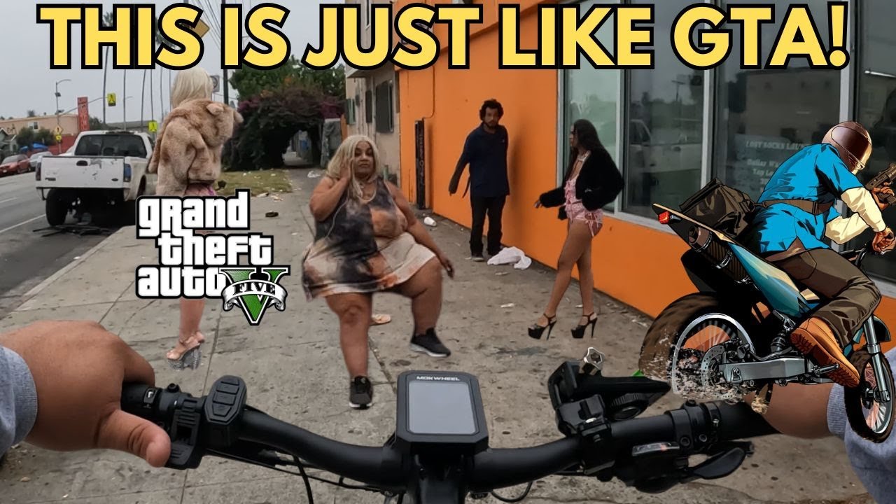 Поездка на электровелосипеде по печально известной улице Фигероа