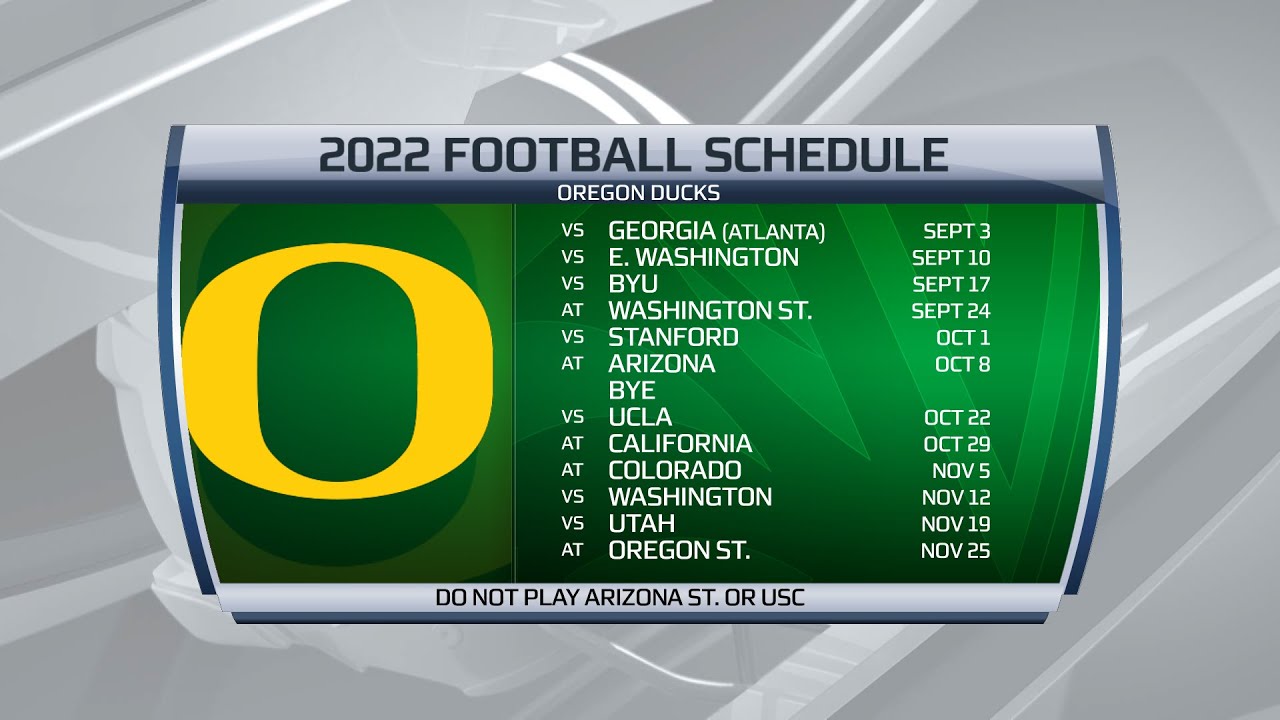 Previewing Oregon's 2022 football schedule YouTube