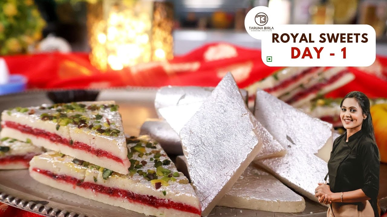 Diwali Special | Kaju Sweets | Free 5 Days Workshop | Day 1| Halwai Style Sweets | Chef Taruna birla