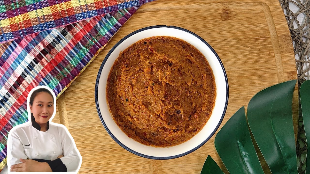 Panang Curry Paste Recipe • How To Make Thai Panang Curry Paste |ThaiChef Food