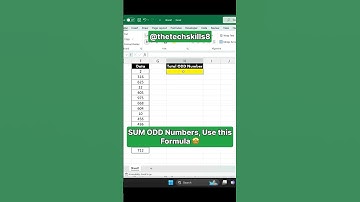 How to sum only ODD numbers from Mix data by using formula in Excel 🤯#shortsfeed #shorts #trending