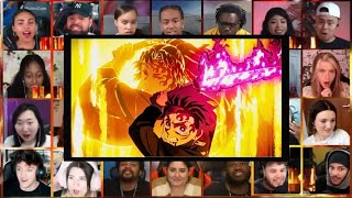 TANJIRO SUN HALO DRAGON REACTION MASHUP | Demon Slayer Season 3 Reaction Mashup