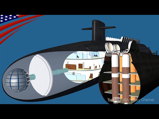 Inside a missile nuclear submarine] What is the internal structure