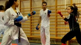 Mawashi Geri attack And Distance Kumite Techniques Tactics Training