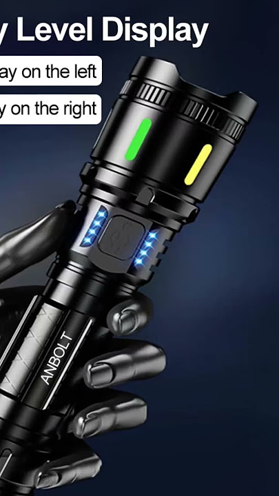 Senter LED Super Terang Tahan Lama 90000 Lumens Zoom Type C Rechargeable Senter Mini Anti Air #fyp