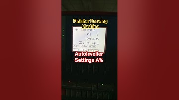 Finisher Draw Frame || Autoleveller Settings A% #spinningmills