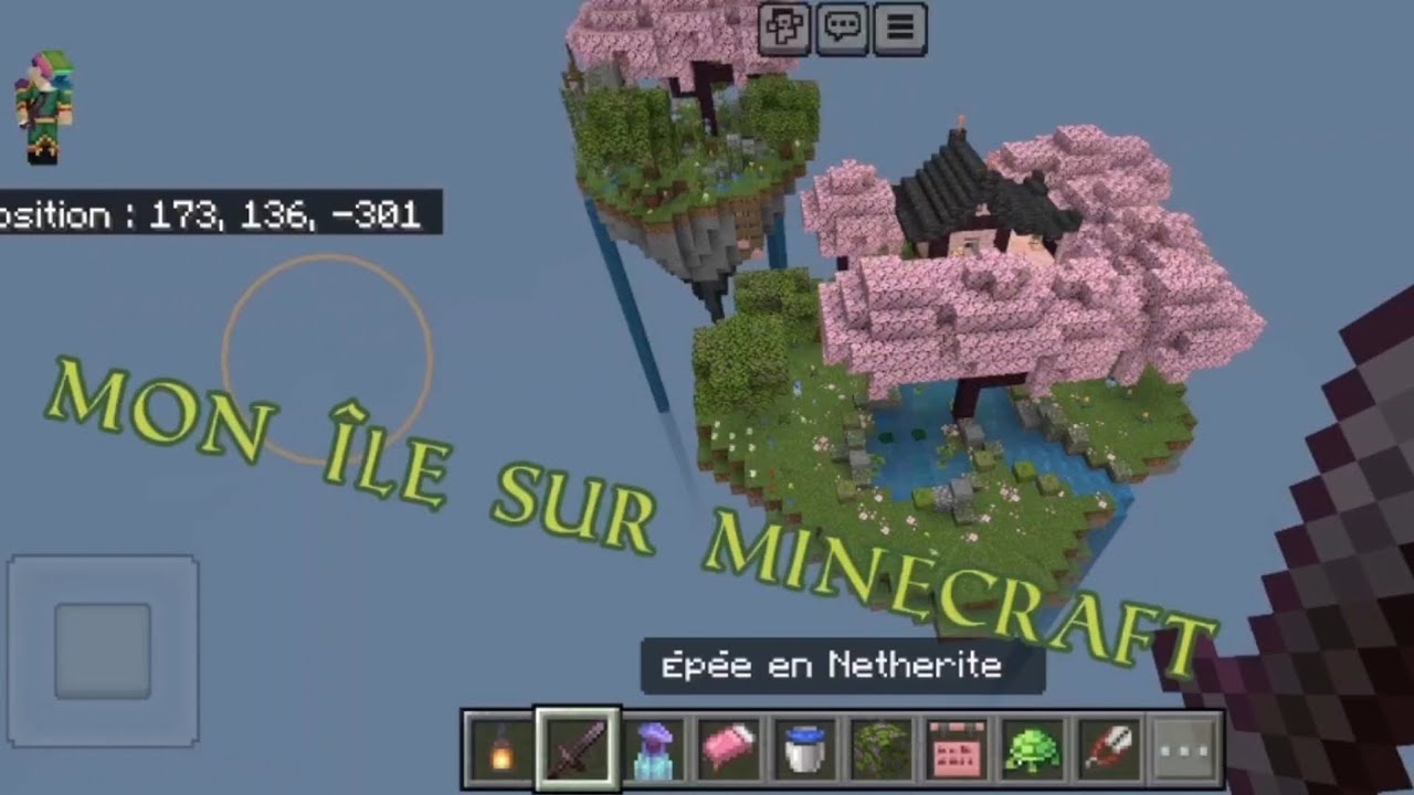 J'ai construis une île volante sur minecraft - YouTube