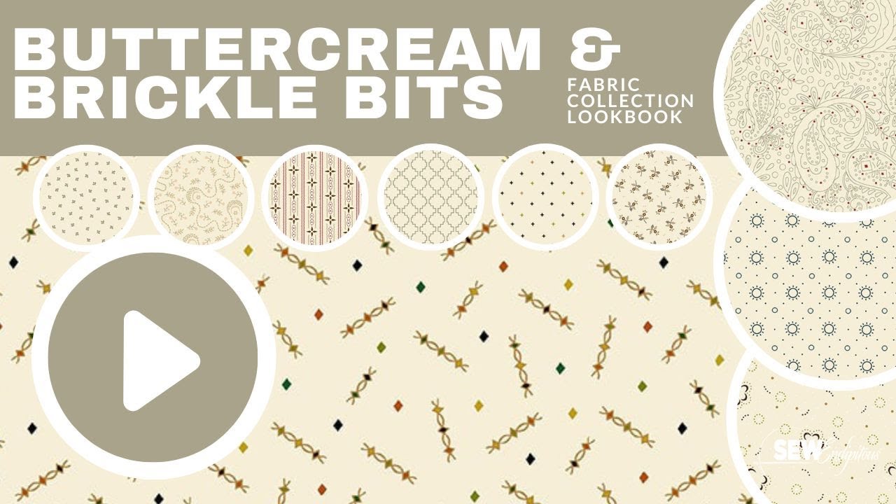 Buttercream & Brickle Bits Fabric Collection Designed by Kim Diehl for Henry Glass Fabrics