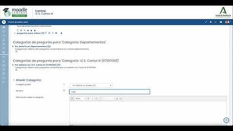 Categorias en las preguntas en Moodle