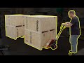 Shipping container  pallet jack storage crates