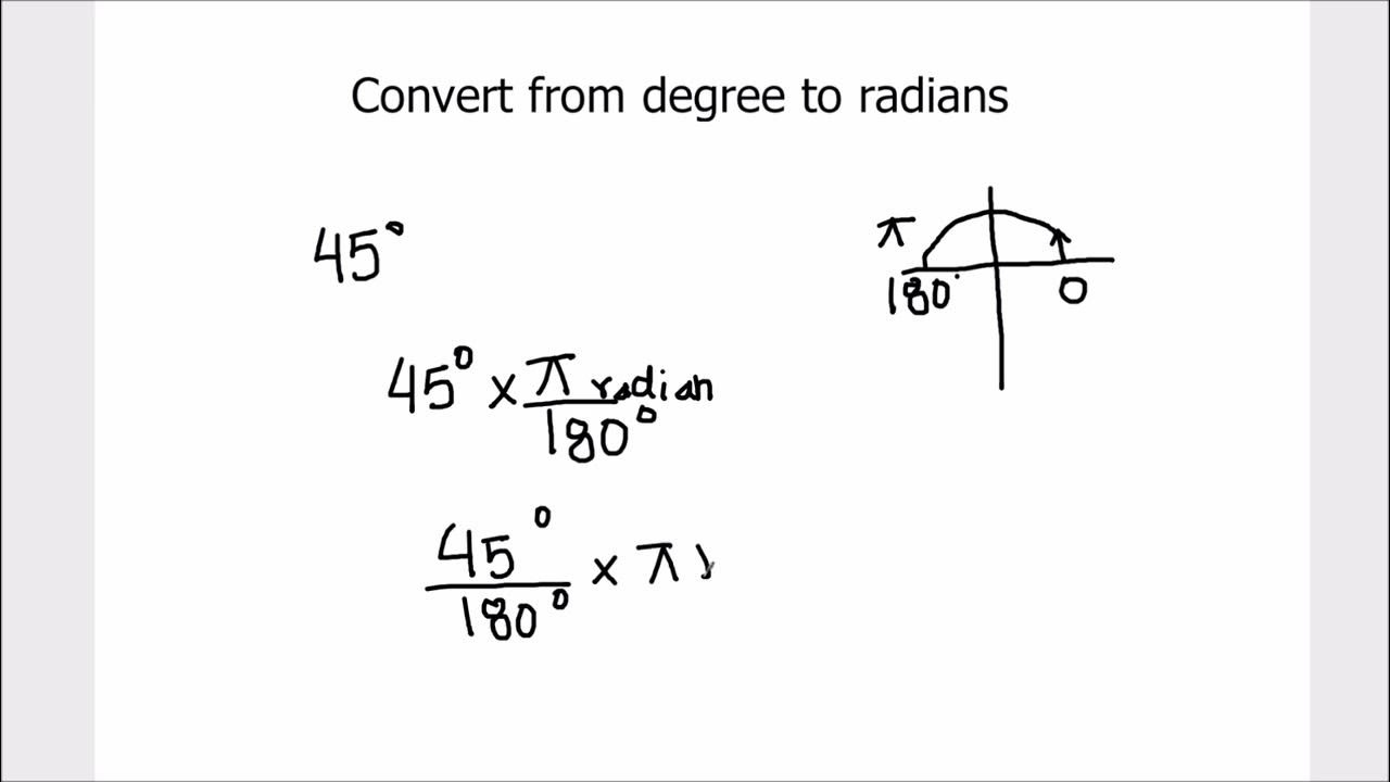 How to convert Degree to Radians / convert degree to radian / degree ko ...
