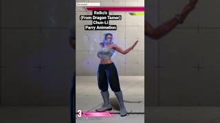 Reiko's (From Dragon Tamer) Chun-Li Parry Animation #streetfighter #webtoon #dragontamer