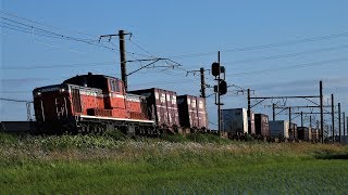 JR貨物 2084レ DD51-853号機{愛}+コンテナ 白鳥信号場→永和