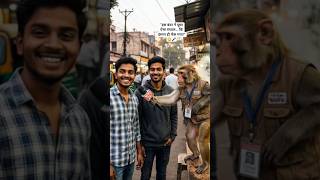 “Monkey Reporter Funny Interview 😂🐒 | बंदर का मजेदार इंटरव्यू #shorts#funny