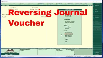How to do entries in Reversing Journal voucher in tally in english