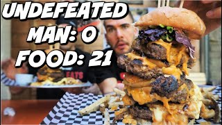 Undefeated Diabolical Burger Challenge | Big Burger Challenge | Southern Food | Man Vs Food