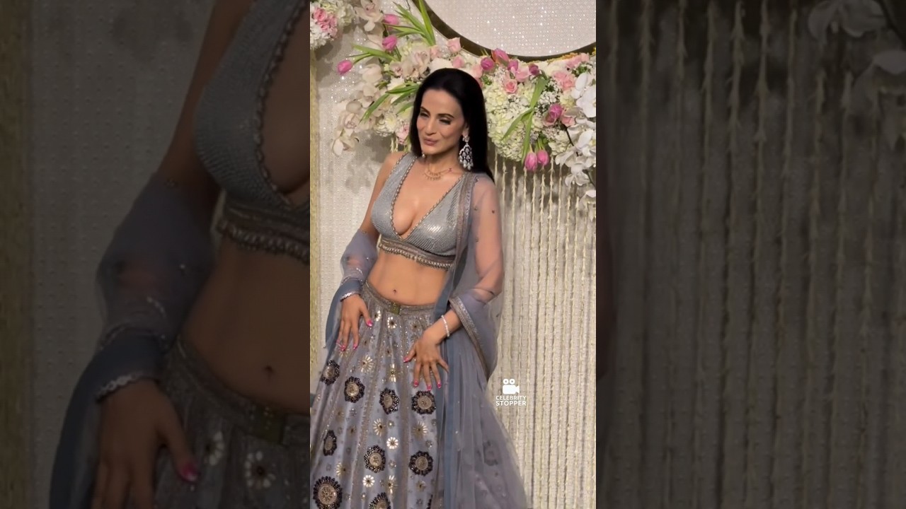 Ameesha Patel At Aamir Khan Daughter Ira Khan Wedding Reception 