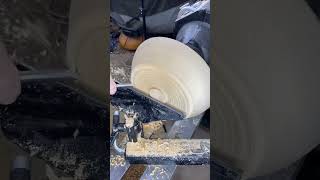 Woodturning a log into a bowl