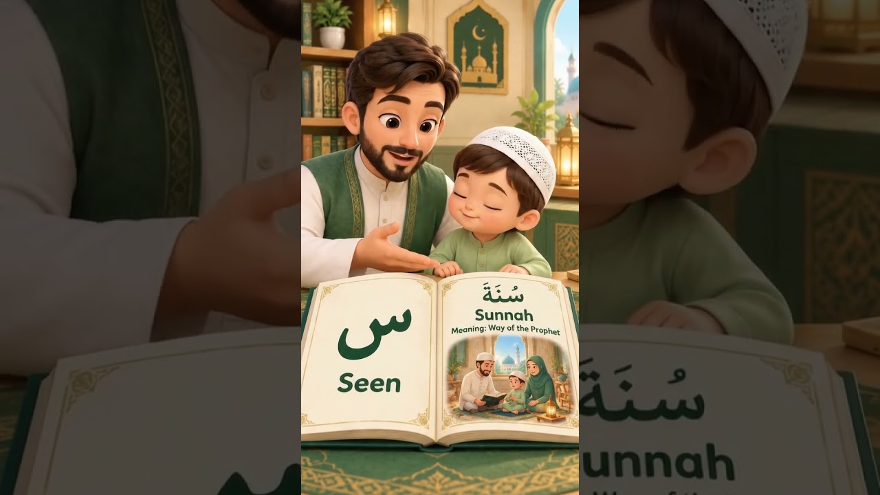 Seen is for Sunnah 🌙 | Arabic Alphabet for Kids #Shorts #arabicalphabet
