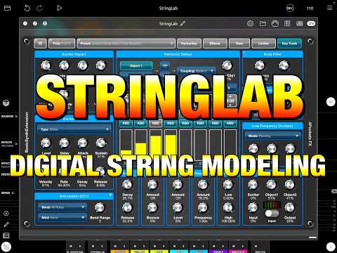 StringLab - Digital String Modeling Synth On SALE for a Limited Time - iOS