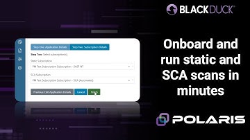 See how to onboard and scan in minutes with Polaris | Black Duck