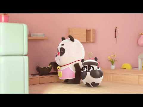 (Panda Tv) Bamboo Panda When u cant get rid of ur pet  short animation  Funny cartoon shorts panda