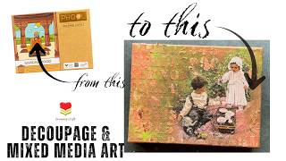 Part 2 - PHOOL Decoupage Box  - Mixed media art  - Growing craft @GrowingCraft