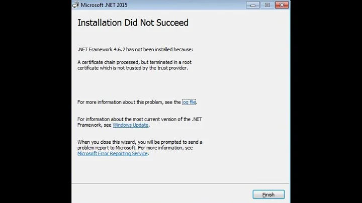 Fix Microsoft .NET 2015 Installation Did Not Succeed .Net Framework 4.6.2 has not been installed