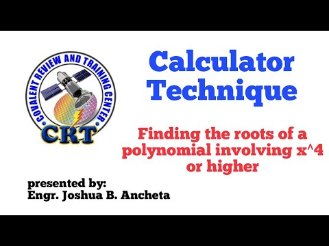 Calculator Technique in Finding the Roots of a Polynomial Containing x ...