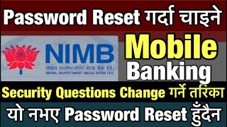 NIMB Smart Mobile Banking | Mobile Banking Security Question Change Garne Tarika @MeroVlog134