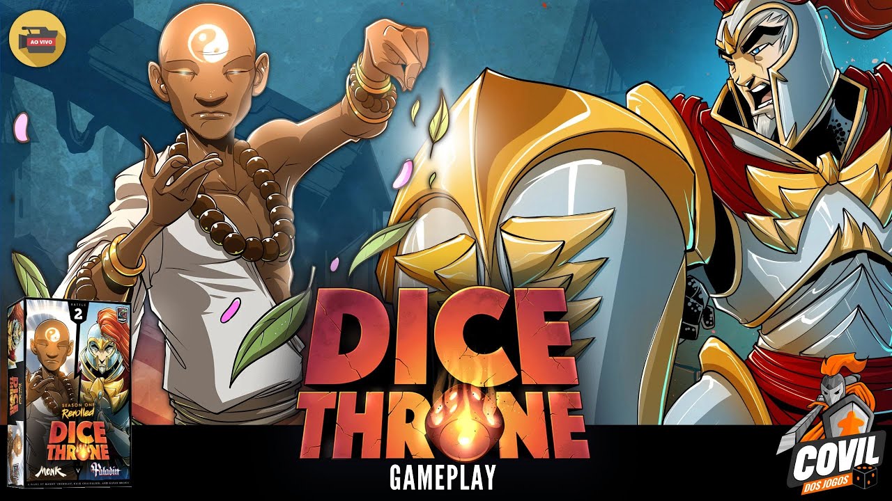 Dice Throne Monk Vs Paladin Gameplay Ao Vivo YouTube