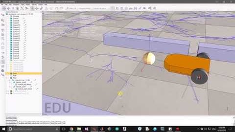 V-REP path planning of differential drive robot
