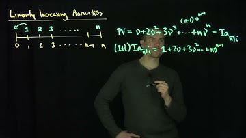 The Present Value of Arithmetically Increasing Annuities