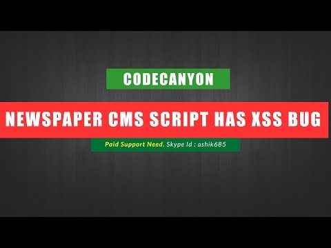 Newspaper Responsive Newspaper CMS Script has XSS Bug