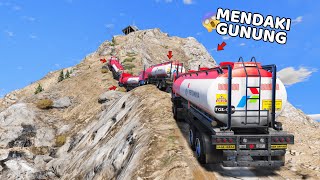 KONVOI TRUK PERTAMINA NAIK GUNUNG TERTINGGI - GTA 5 MOD screenshot 5