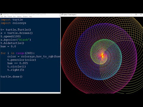 Python turtle Graphics Design | beautiful Circle | #Turtle