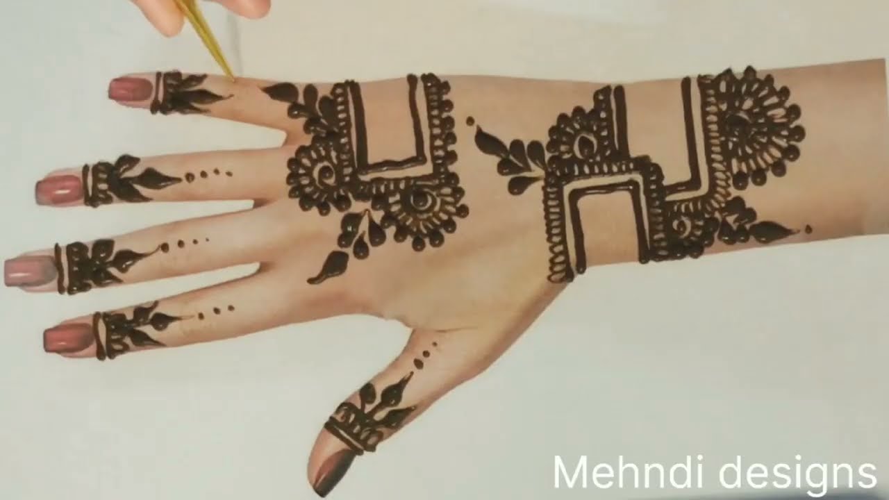 Eid Special Back Hand Mehndi Design || New Festival Mehndi