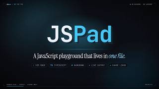 JS Pad: JavaScript, TypeScript & Markdown Playground With Instant Sharing (No Account)