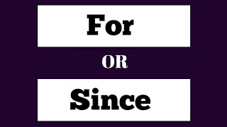 Since & For, grammar quiz. For or Since quiz  #Ladla_education,