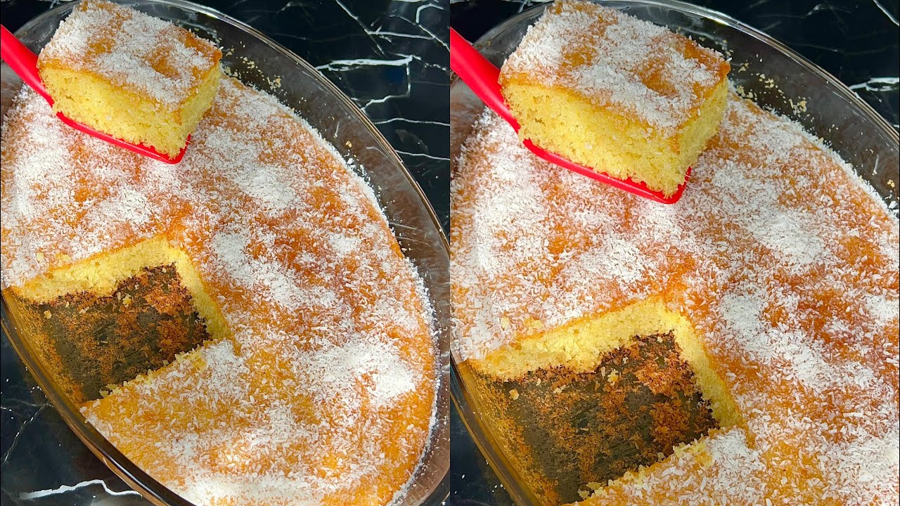 عندك ب2كيسان من الفينو❗حضري ارواع كيك بسبوسة بمذاق خيالي بدون دقيق ابيض فكرة جديدة وحصرية👌💪