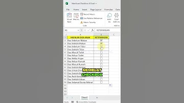 MEMBUAT CHECKBOX DI EXCEL‼️ #belajarexcel #exceltips #excelhacks #tutorialexcel #excel #microsoft