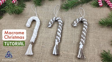 DIY Macrame CANDY l made from ONLY 2 cords | Christmas Decoration