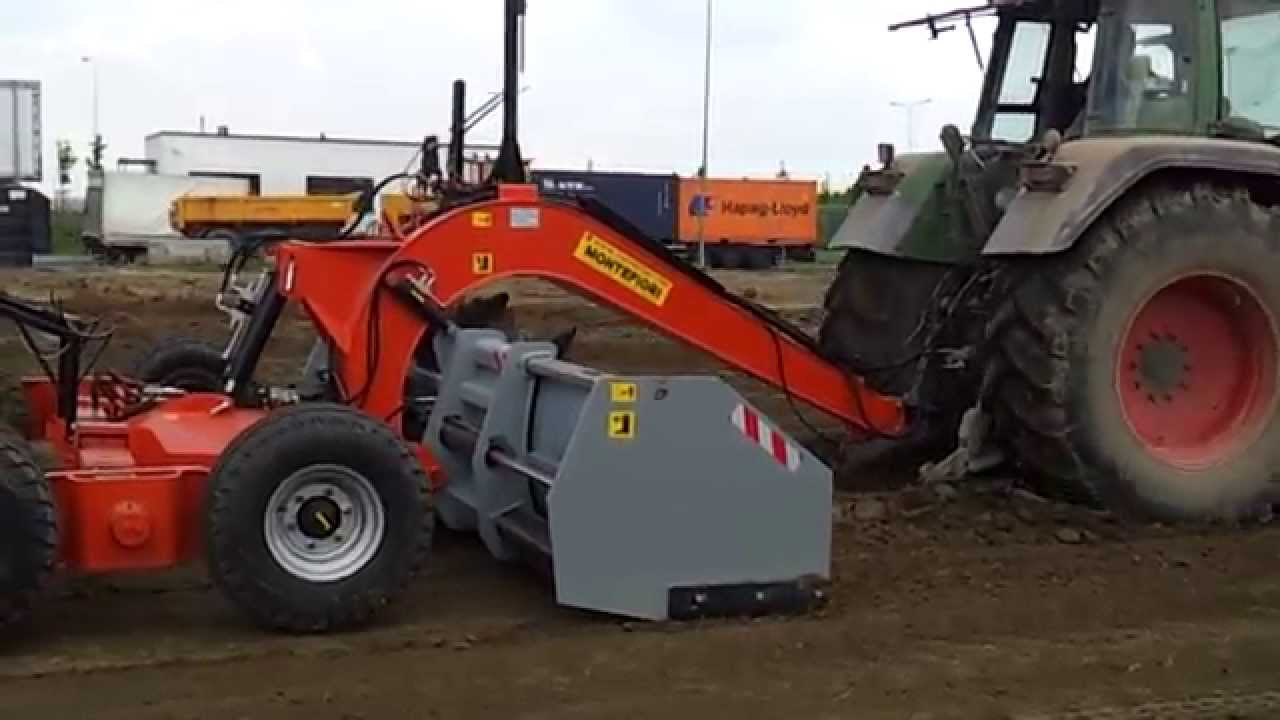 równiarka ciągnikowa MONTEFIORI ROMA 500 EXTENSIBLE z ciągnikiem FENDT (240 KM)