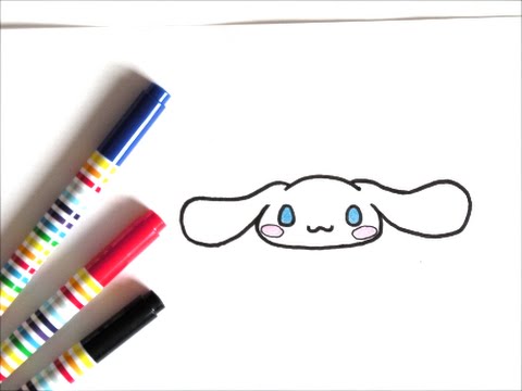 顔だけシナモロールの描き方 サンリオキャラクター How To Draw Cinnamoroll 그림 Youtube