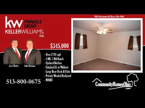 4 Bed 3 Bath Home for Sale with 2 Car Garage 3060 Clubcommons Rd, Mason, OH home video tour