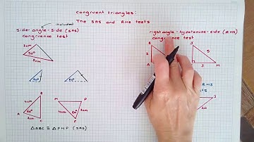 Congruent triangles   The SAS and RHS tests
